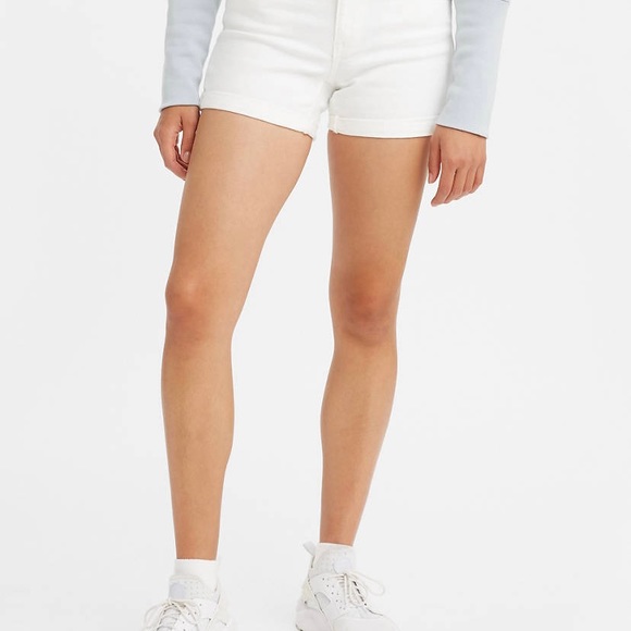White MIDRISE MID LENGTH SHORTS - Picture 6 of 12